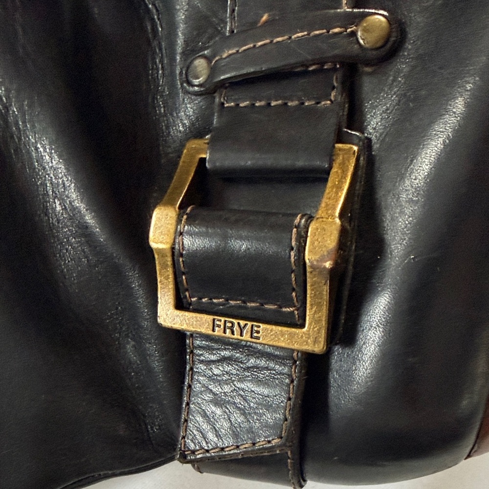 Frye Andrea Belted Tall boots black leather-Size 6.5US - Picture 7 of 12